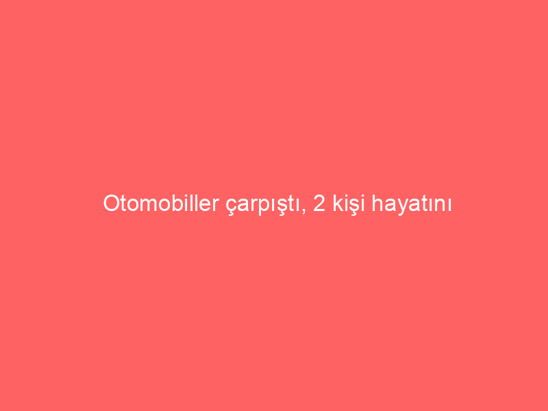 Otomobiller çarpıştı, 2 kişi hayatını kaybetti